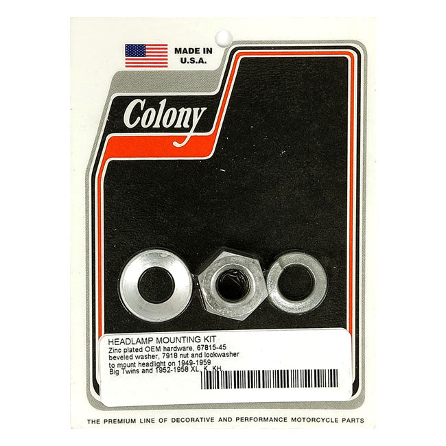 Colony Headlamp Mount Kit for 49-59 Big Twin; 52-58 K, KH, XL