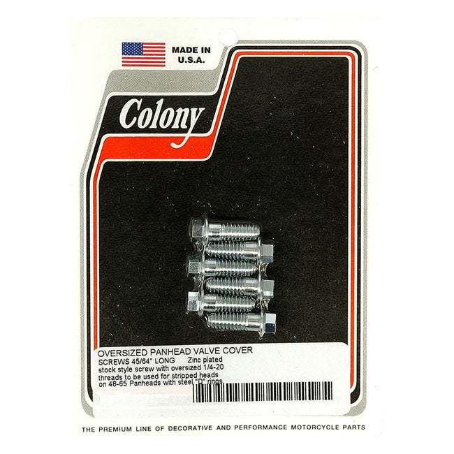 Colony, Oversized Panhead Rocker Cover Screw Set for 48-65 Panhead