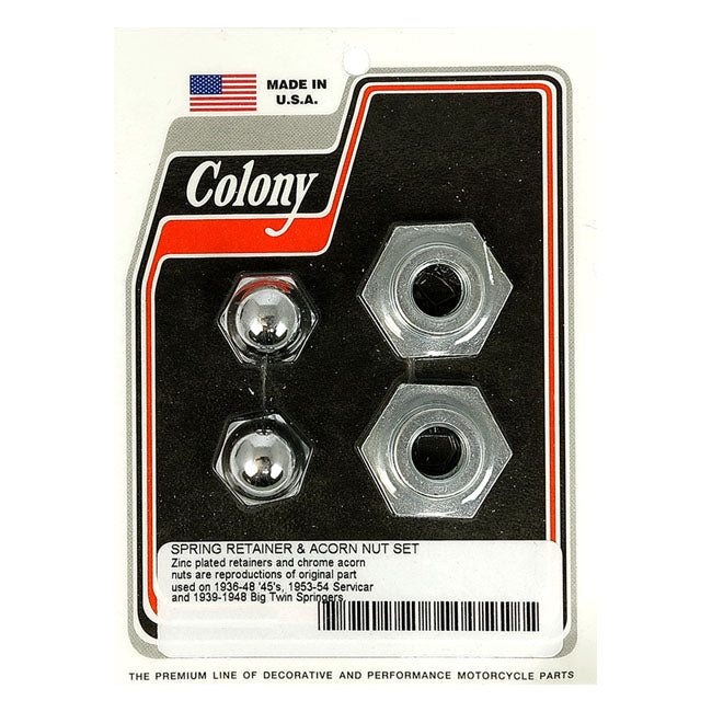Colony Springer Retainer & Top Nut Set for 36-48 Big Twin; 36-52 45"; 53-54 45" Servi-Car
