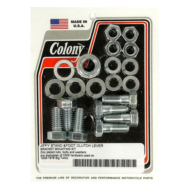 Colony Jiffy & Foot Clutch Mount Kit for 36-78 Big Twin