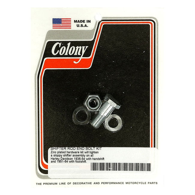 Colony Shifter Rod End Bolt Kit for 36-54 Hand shift H-D; 51-64 Footshift H-D