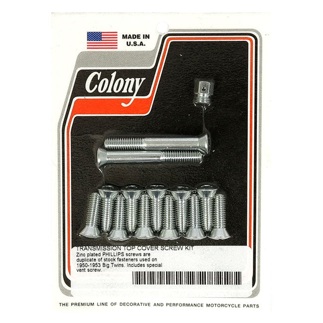 Colony Transm Top Cover Screw Kit for 50-53 Big Twin