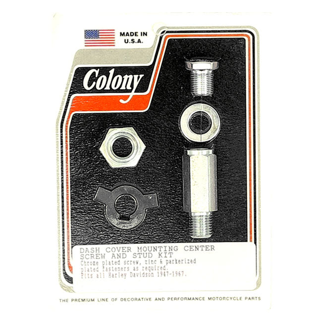 Colony Fat Bob Dash Stud & Screw Kit for 47-67 Fl; Customs Without Choke Knob On Dash