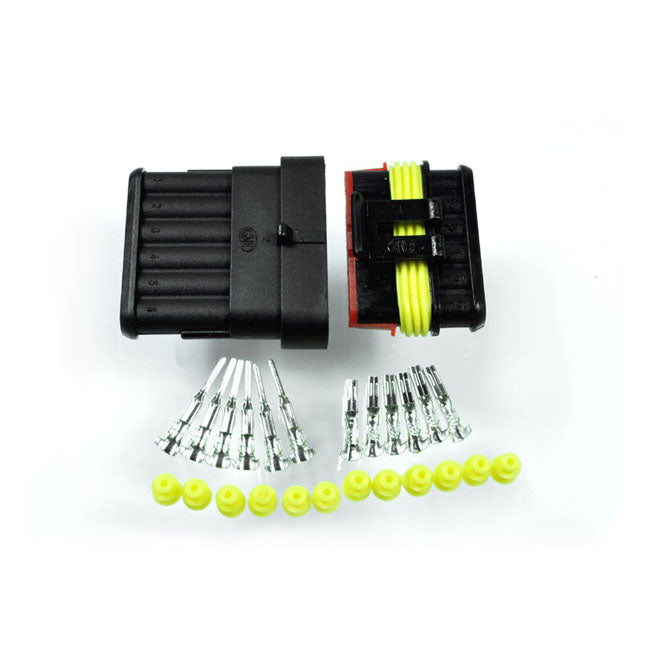 Motogadget, Super Seal Amp Style Connector Kit. 6-Pins for Universal