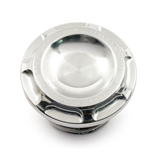 Rough Crafts, 83-Up Groove Gas Cap Polished for 96-20 H-D