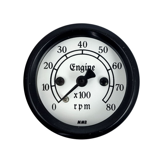 mmb 48mm Ultra Mini Tachometer Classic 8000Rpm Black
