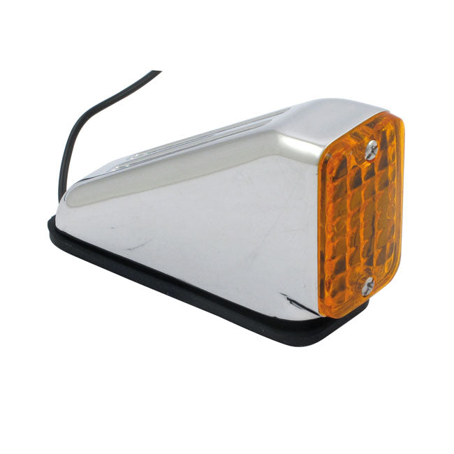 Motorcycle Storehouse Wedge Marker Light, Amber Lens