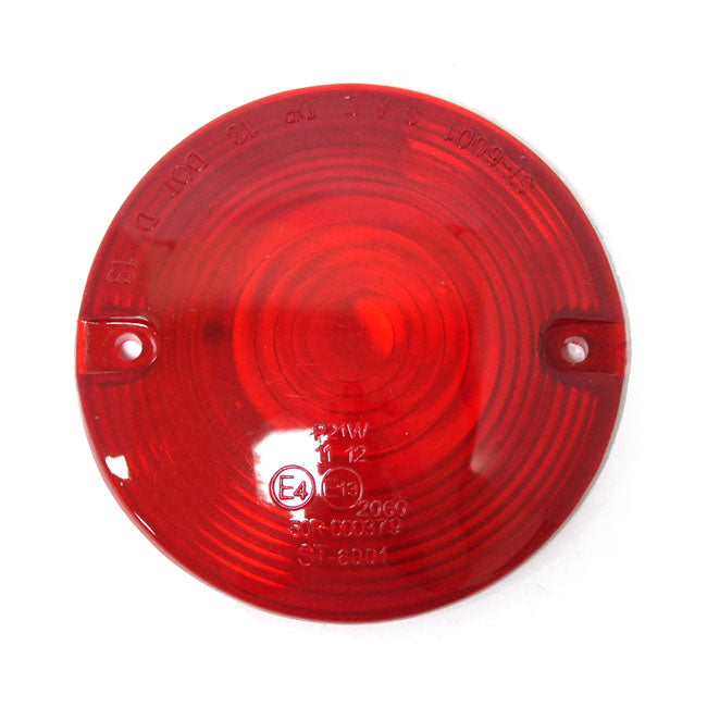 Motorcycle Storehouse Red Repl Lens, Turn Signal for Front 86-07 Flhs, FLHT; Rear 86-03 Flt, FLHT, Flhs, FLST/C, FXRT, FXRD