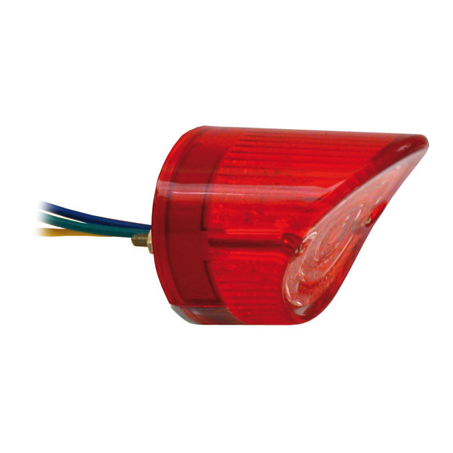 Motorcycle Storehouse L.E.D. Sharknose Taillight, Red Lens