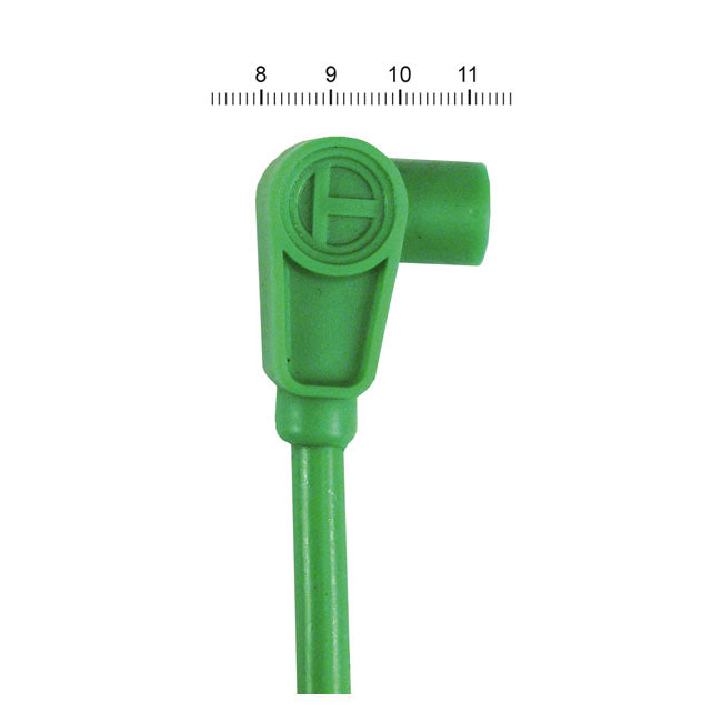 Taylor, 8mm Pro Wire Spark Plug Wire Set. Green for 00-17 Softail (Excl. 08-11 FXCW/C; 11-13 FXs Blackline; 13-16 FXsb Breakout); 99-17 Dyna