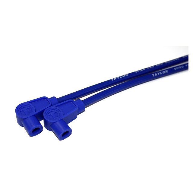 Taylor, 8mm Pro Wire Spark Plug Wire Set. Blue for 13-16 FXsb Breakout; 08-11 FXCW/C Softail Rocker & Custom Twin Cam With Centre Mounted Coil