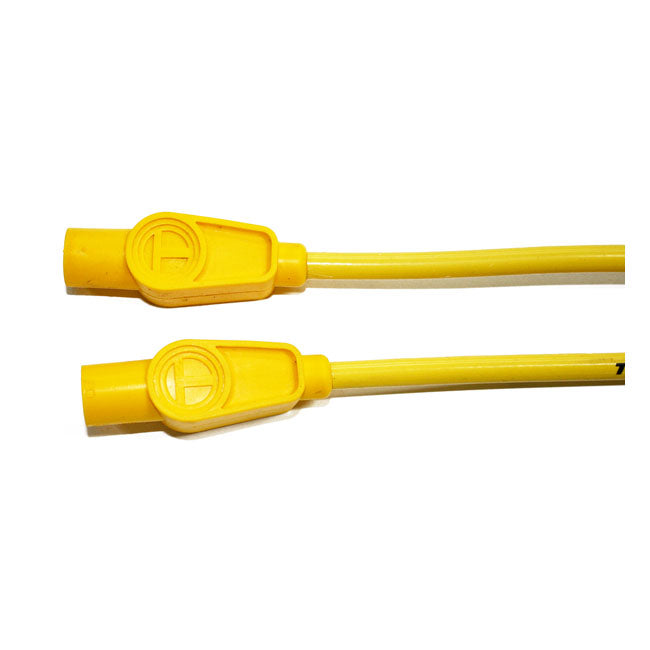 Taylor, 8mm Pro Wire Spark Plug Wire Set. Yellow for 99-06Flt/Touring With Carb; 07-20 XL (Excl. 08-12XR1200)