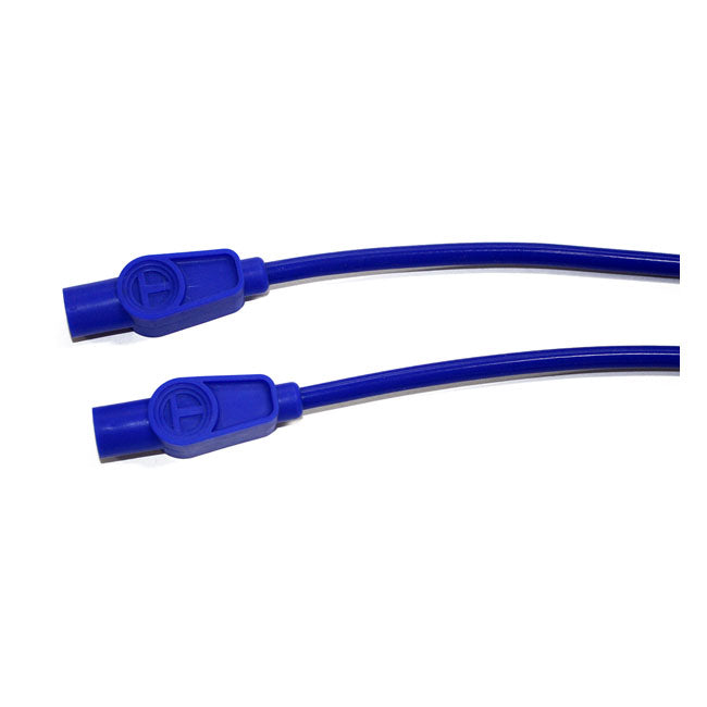 Taylor, 8mm Pro Wire Spark Plug Wire Set. Blue for 99-08 Touring With Injection; 04-06 XL