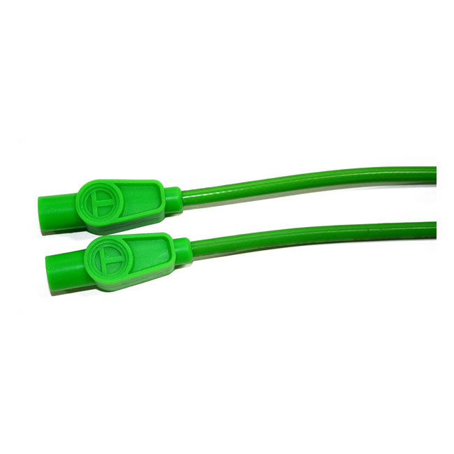 Taylor, 8mm Pro Wire Spark Plug Wire Set. Green for 99-08 Touring With Injection; 04-06 XL
