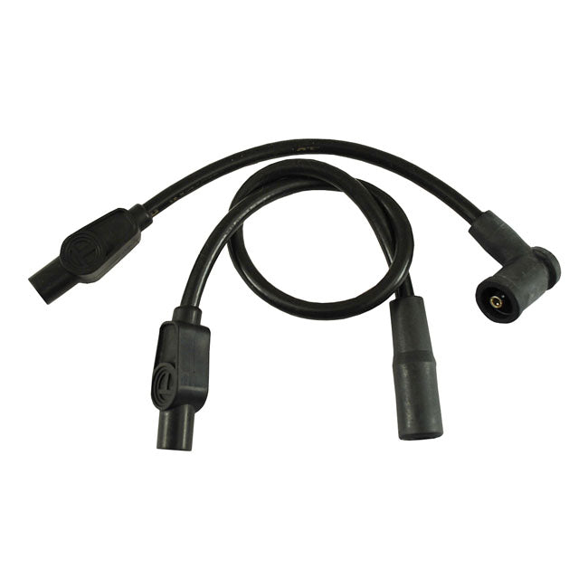 Taylor, 8.2mm Thundervolt Spark Plug Wire Set. Black for 65-85 FL, FX, XL; 84-99 Softail; 91-98 Dyna