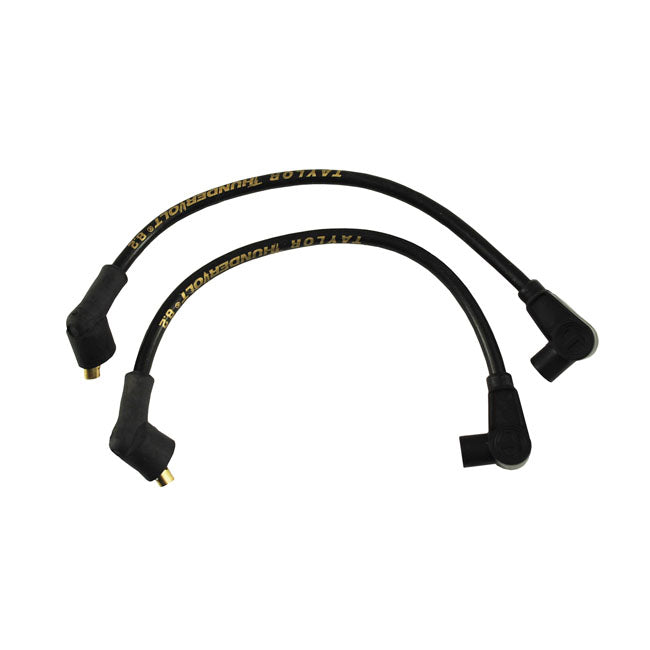 Taylor, 8.2mm Thundervolt Spark Plug Wire Set. Black for 82-94 FXR With Centre Mounted Coil