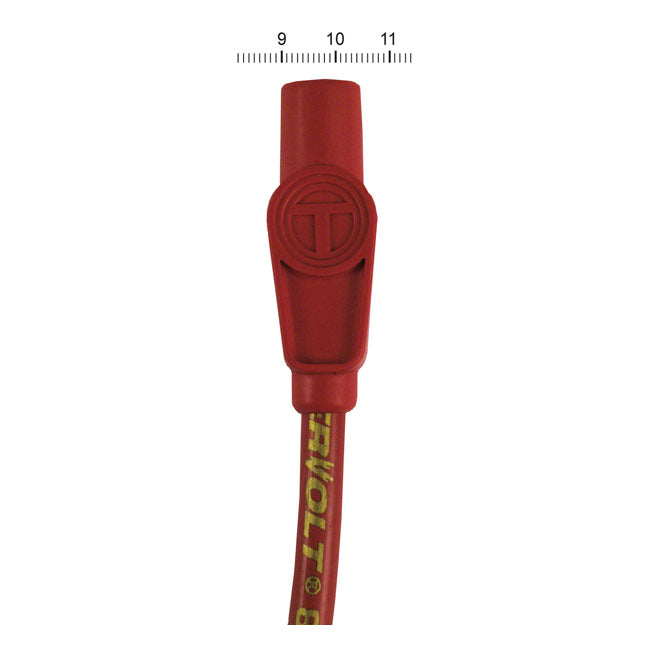 Taylor, 8.2mm Thundervolt Spark Plug Wire Set. Red for 99-08 Flt/Touring With Injection; 04-06 XL
