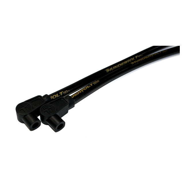 Taylor, 10.4mm mm Thundervolt-50 Spark Plug Wire Set. Black for 82-94 FXR With Centre Mounted Coil