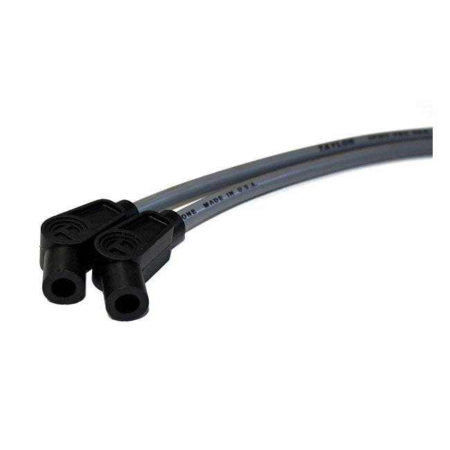 Taylor, 8mm Pro Wire Spark Plug Wire Set. Gray for 65-85 FL, FX, XL; 84-99 Softail; 91-98 Dyna