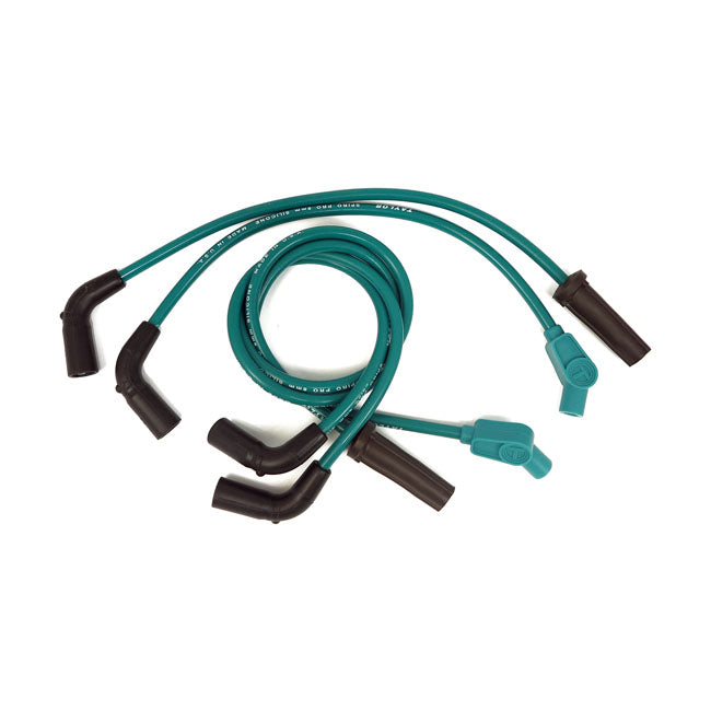Taylor, 8mm Pro Wire Spark Plug Wire Set. Teal (Blue/Green) for 17-20 M8 Touring