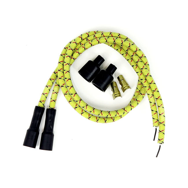 Taylor, Univ. 7mm Spiro-Pro Cloth Spark Plug Wire Set. 180Ã‚Â° for Universal For Pre-Twin Cam Style Coils