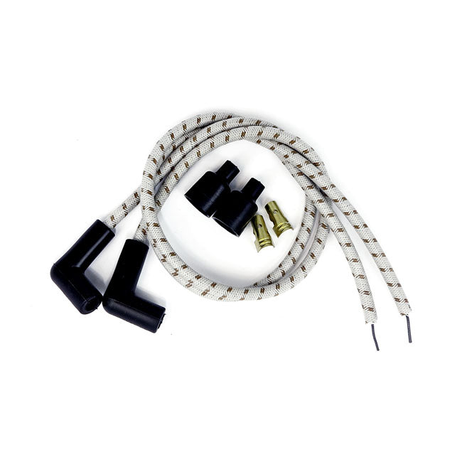 Taylor, Univ. 7mm Spiro-Pro Cloth Spark Plug Wire Set. 90Ã‚Â° for Universal For Pre-Twin Cam Style Coils