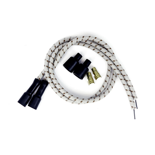 Taylor, Univ. 7mm Spiro-Pro Cloth Spark Plug Wire Set. 180Ã‚Â° for Universal For Pre-Twin Cam Style Coils
