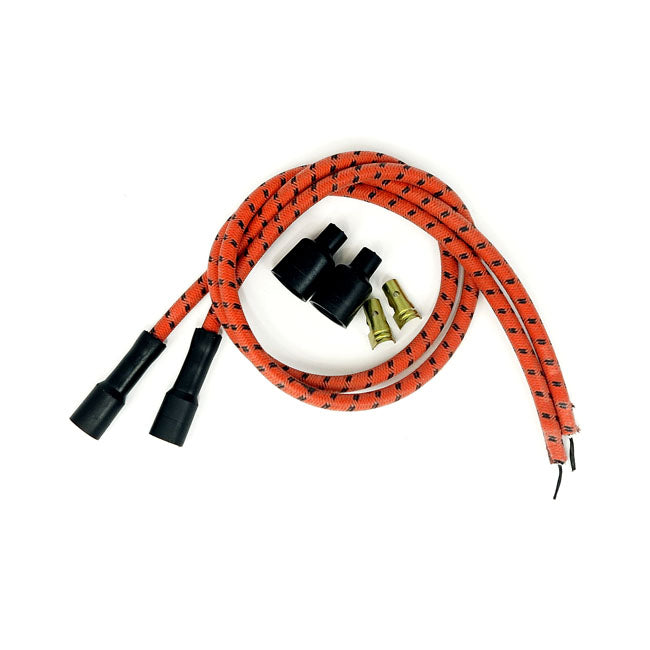 Taylor, Univ. 7mm Spiro-Pro Cloth Spark Plug Wire Set. 180Â° for Universal For Pre-Twin Cam Style Coils