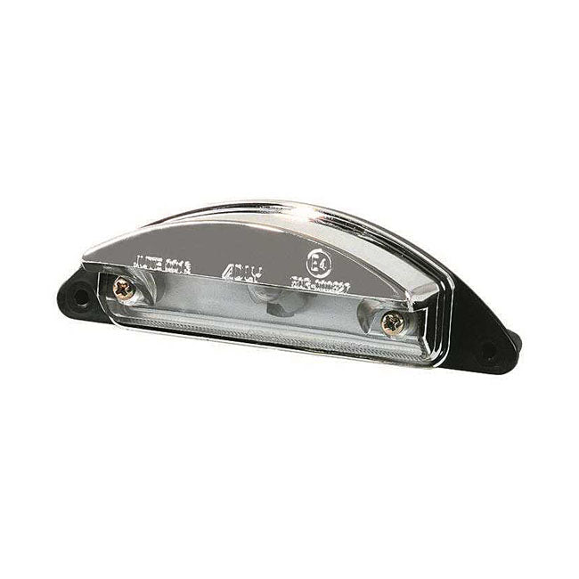 Motorcycle Storehouse License Plate Light Ransom, Chrome. Ece Appr.
