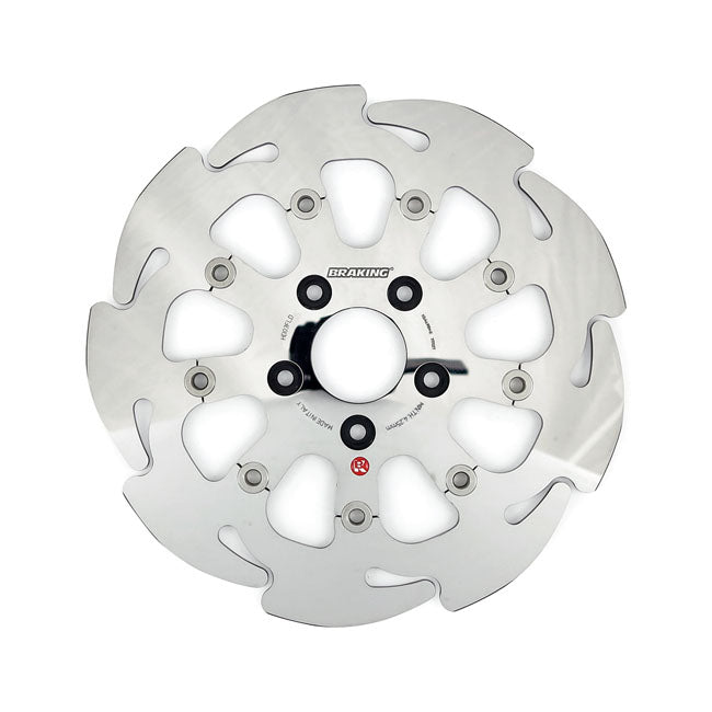 Braking Floating 9-Spoke Wave Brake Rotor 11.5", Rear. TUV for Up to 99 Big Twin