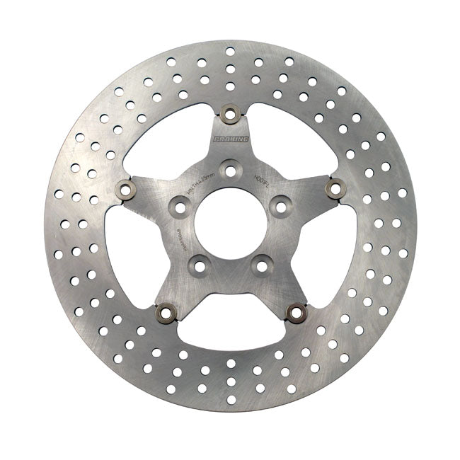 Braking Floating Brake Rotor 11.5", Front Left & Right. TUV for 00-14 Softail (Excl. Springers); 00-05 Dyna; 00-07 Touring; 00-13 XL; 08-12 XR1200