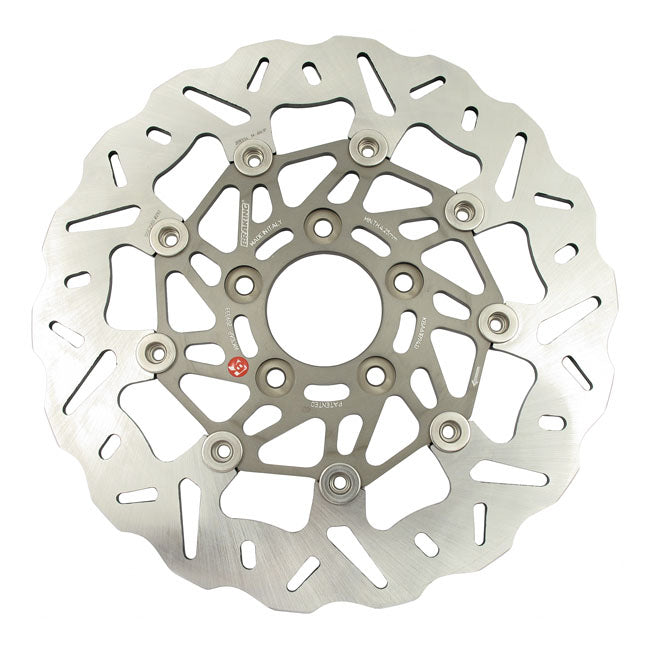 Braking Wave Brake Rotor 11.5", Front Right. TUV for 00-14 Softail (Excl. Springers); 00-05 Dyna; 00-07 Touring; 00-13 XL; 08-12 XR1200