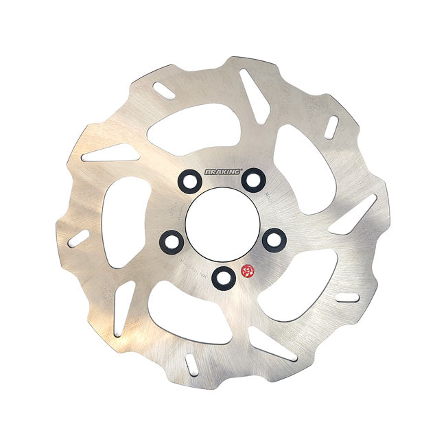 Braking Rigid 5-Spoke Wave Brake Rotor 10", Rear. TUV for 11-20 XL; 08-12XR1200