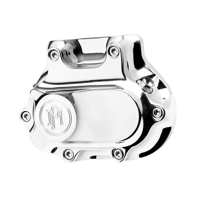 Pm Transmission End Cover Smooth, Hydraulic. Chrome for 87-06 Softail; 87-06 Flt; 91-05 Dyna
