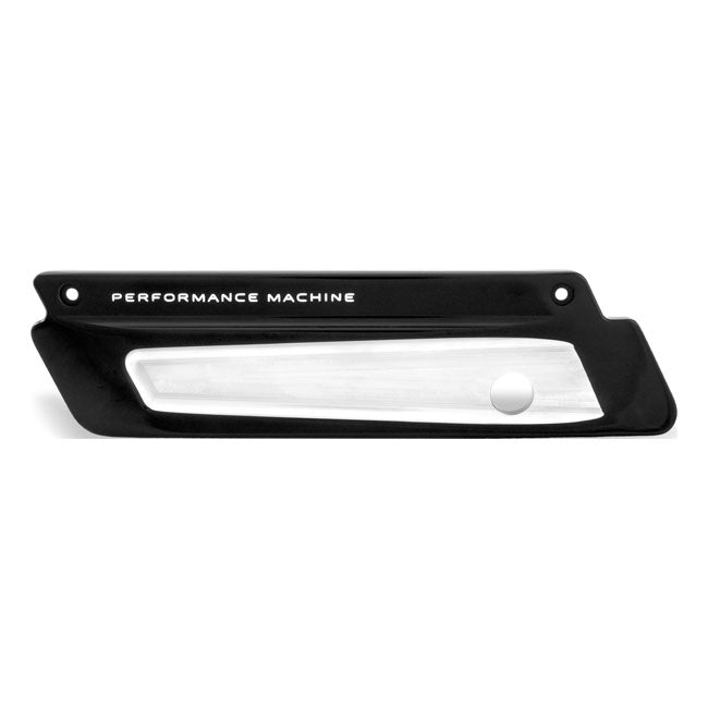 Pm Saddlebag Latch Covers Scallop, Contrast Cut for 93-13 Flt/Touring (With Hard Bags)