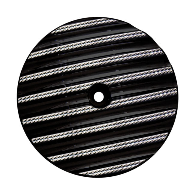 Covington's, Finned Air Cleaner Cover Insert. Plain for 99-15 Twin Cam (Excl. 08-15 Dyna, 13-15 Touring, Trike)