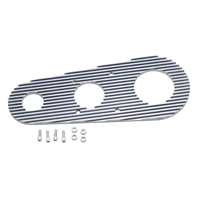 Covington's, Covers For BDL Belt Drives. Finned, Polished for Softail & Dyna With BDL 3" Open Belt Drives