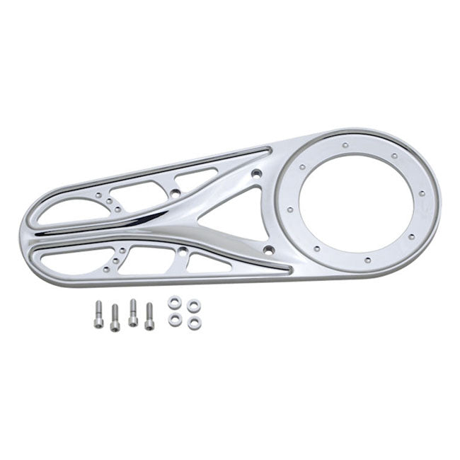 Covington's, Covers For BDL Belt Drives. Toxic, Polished for Softail & Dyna With BDL 3" Open Belt Drives