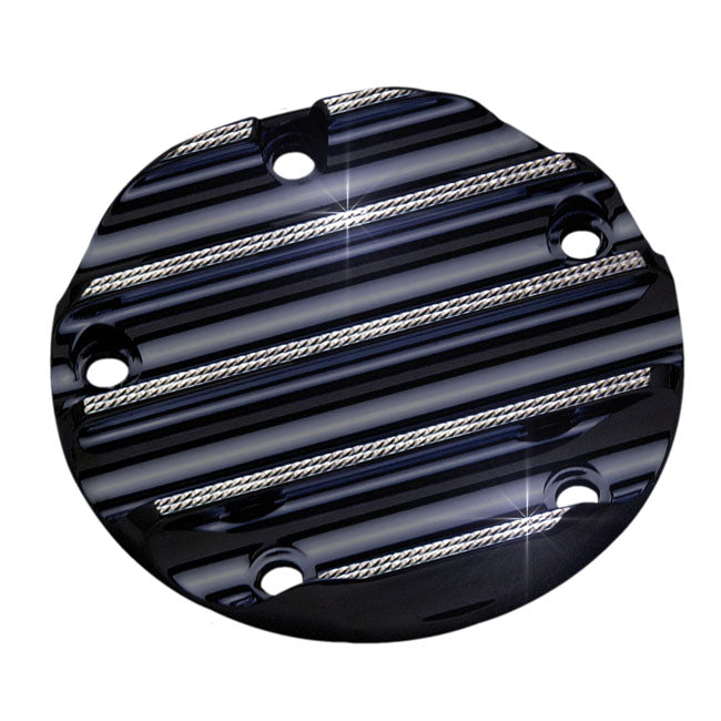 Covington's, Point Cover, Finned. Black Diamond Edge for 99-17 Twin Cam