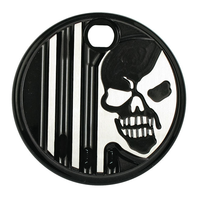 Covington's Alu Gas Door, Skull for 08-20 Touring (Excl. FLHR/C Models)