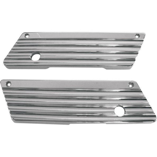 Joker Machine Finned Saddlebag Latch Covers - Part #35010431 - hogparts-uk.myshopify.com