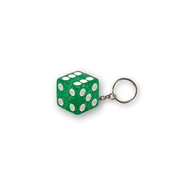 TRIKTOPZ DICE KEY CHAIN GREEN GLITTER - <br><br>Part #555535 - hogparts-uk.myshopify.com