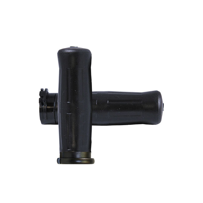 Avon Grips Avon Old School Grips Coke Bottle Look, Black – 1996–2022 H-D with Dual Throttle Cables