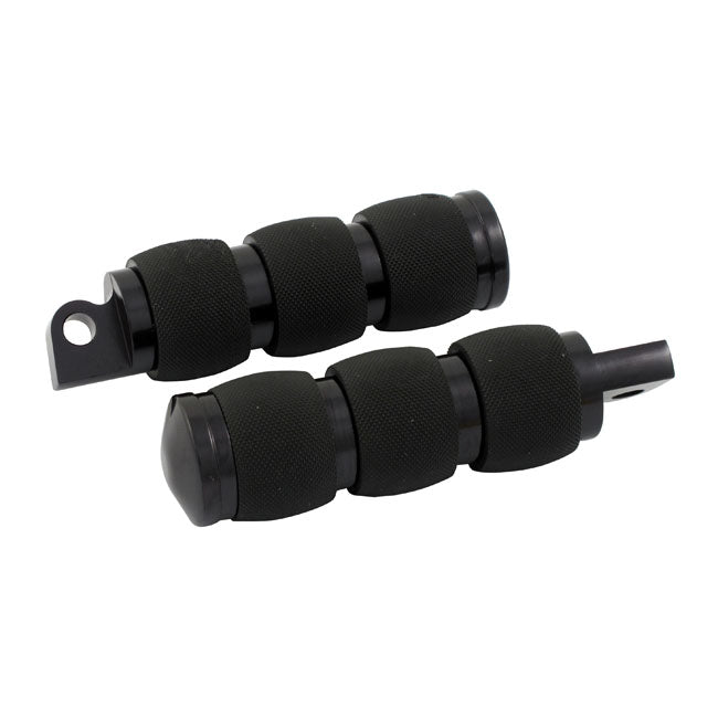 Avon Grips Avon Folding Foot Pegs Air Cushion, Black Anodized – All Traditional H-D Male Mount