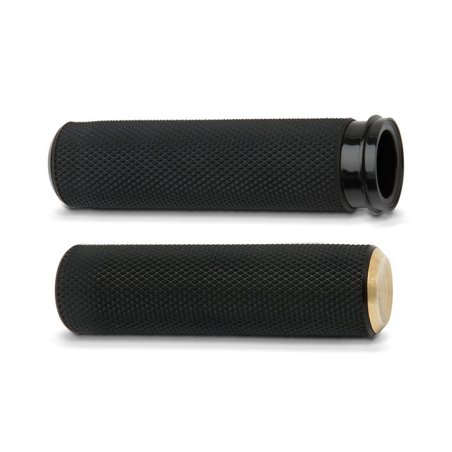 Arlen Ness Knurled Fusion Grips, Brass – 1974–2022 H-D with Single or Dual…