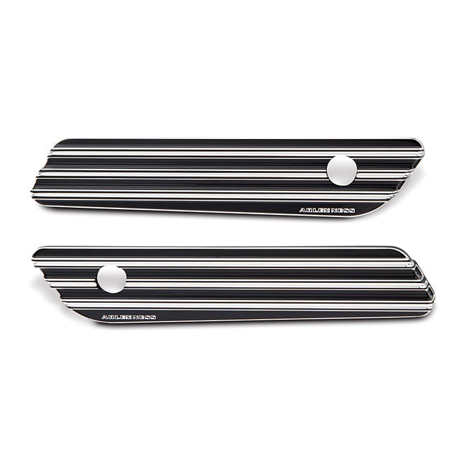 Arlen Ness Saddlebag Latch Cover Set. 10-Gauge, Black CC – 2014–2025 FLT/Touring