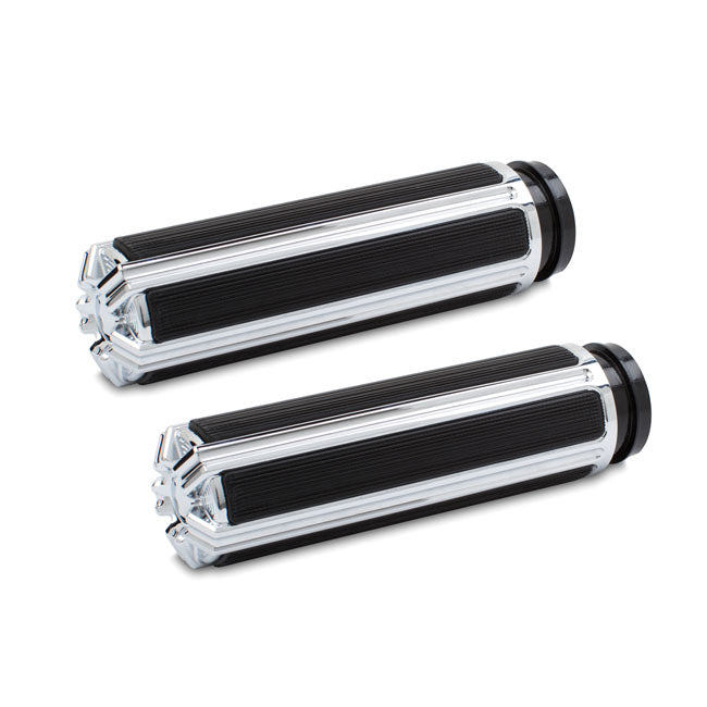 Arlen Ness Fusion Billet 10-Gauge Grips Chrome – 2008–2025 H-D with E-throttle
