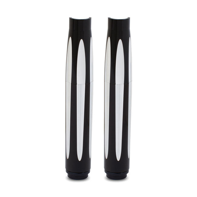 Arlen Ness, TC Deep Cut Pushrod Cover Set. Black for 99-17 Twin Cam