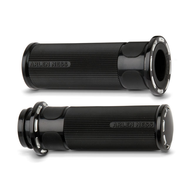 Arlen Ness Fusion Billet Slot Track Grips Black – 1974–2022 H-D with Single or Dual…