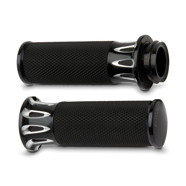 Arlen Ness Fusion Billet Deep Cut Grips Black – 1974–2022H-D with Single or Dual…